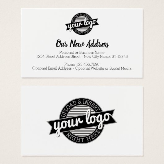 Neue Adressänderung mit dem Firmenlogo (Vorne & Hinten)