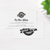 Neue Adressänderung mit dem Firmenlogo (Schreibtisch)