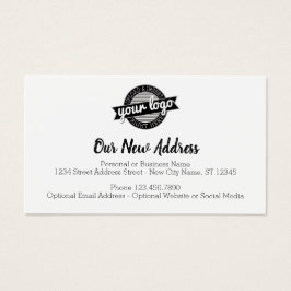 Neue Adressänderung mit dem Firmenlogo