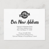 Neue Adressänderung mit dem Firmenlogo Ankündigungspostkarte (Vorderseite)