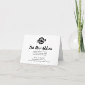 Neue Adressänderung mit dem Firmenlogo Karte (Vorderseite)