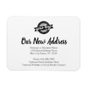 Neue Adressänderung mit dem Firmenlogo Magnet (Horizontal)