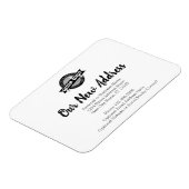 Neue Adressänderung mit dem Firmenlogo Magnet (Linke Seite)