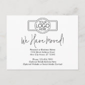 Neue Adressänderung mit dem Firmenlogo Postkarte (Vorderseite)