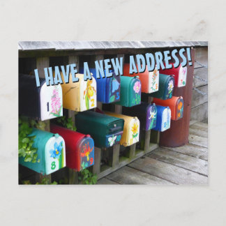 Neue Adressänderungs-Postkarte Ankündigungspostkarte
