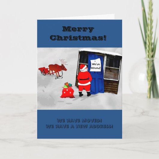 Neue Adressankündigung Weihnachtskarte Feiertagskarte (Vorderseite)