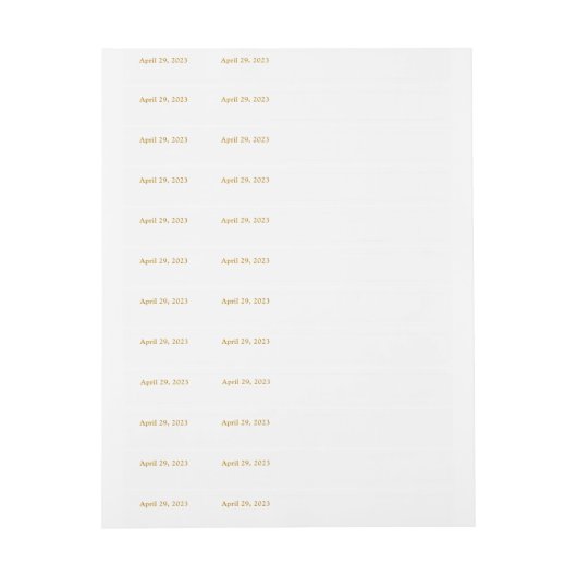 NEUE Adressbezeichnungen mit VERÄNDERTEM DATUM, De (Bogen)