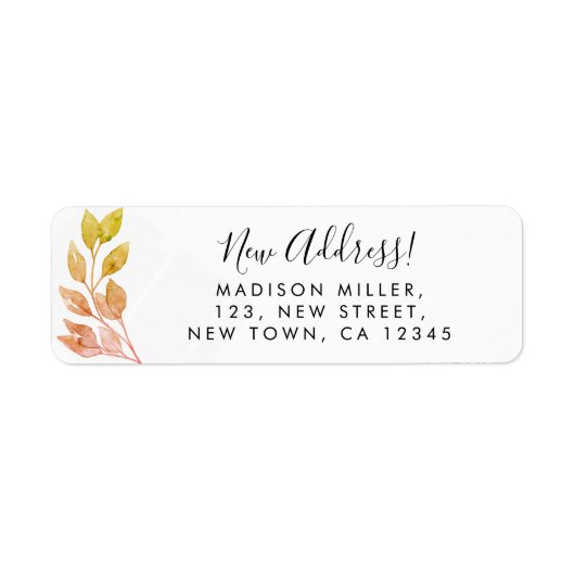 Neue Adressbuch-Rücksendeadresse (Vorne)