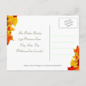 Neue Adressbuchhalterung Ankündigungspostkarte (Rückseite)