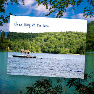 Neue Adresse am See Umzugsankündigung Ankündigungspostkarte