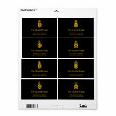 Neue Adresse Ananas Etikett (Vorne)