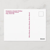 Neue Adresse Ankündigung Adirondack Stairs Porsche Postkarte (Rückseite)