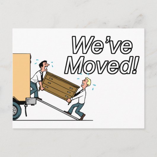 Neue Adresse Ankündigungspostkarte (Vorderseite)