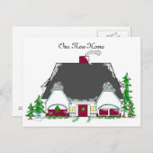 Neue Adresse Ankündigungspostkarte (Vorne/Hinten)