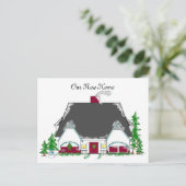 Neue Adresse Ankündigungspostkarte (Stehend Vorderseite)