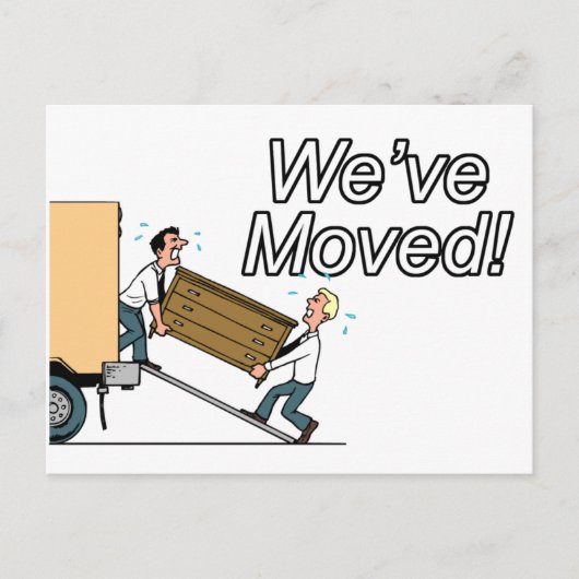 Neue Adresse Ankündigungspostkarte (Vorderseite)