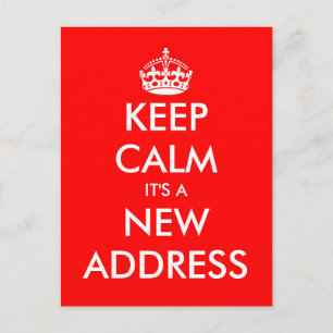 Neue Adresse behalte ruhige, bewegte Postkarten