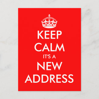 Neue Adresse behalte ruhige, bewegte Postkarten