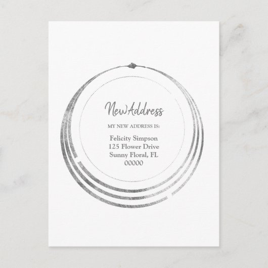 Neue Adresse| Boho Geometric Moving Notice Postkarte (Vorderseite)