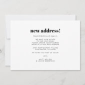 Neue Adresse Boho Guest Bedroom Deco Moving Ankündigung (Rückseite)