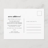 Neue Adresse Boho Guest Bedroom Deco Moving Ankündigungspostkarte (Rückseite)