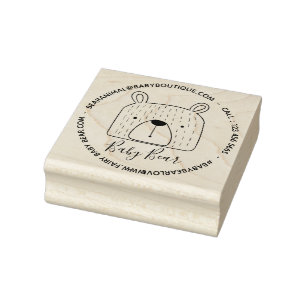 Neue Adresse Business Bär Gummistempel