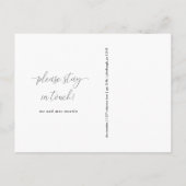 Neue Adresse Delicate Floral Änderung der Adresse Ankündigungspostkarte (Rückseite)