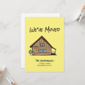 Neue Adresse, die wir übertragen bewegen Ankündigu Karte (Vorderseite/Rückseite Beispiel)