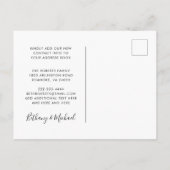 Neue Adresse Dreamcatcher Kristallfedern Bewegung Ankündigungspostkarte (Rückseite)