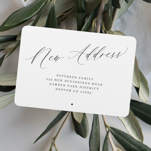 Neue Adresse einfache minimalistische Bewegung Ankündigung