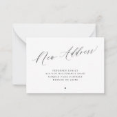 Neue Adresse einfache minimalistische Bewegung Mitteilungskarte (Vorderseite)