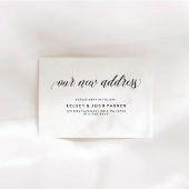 Neue Adresse einfügen | Moderne elegante Typografi Begleitkarte