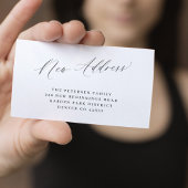 Neue Adresse elegante Typografie einfache Einlage Begleitkarte