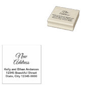 Neue Adresse Elegantes Skript und Rücksendeadresse Gummistempel (Stempel)