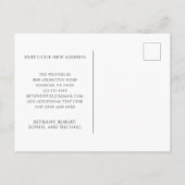 Neue Adresse Eukalyptus Gold Metallic Moving Ankündigungspostkarte (Rückseite)