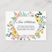 Neue Adresse Floral Moving Ankündigung Mini (Vorderseite)