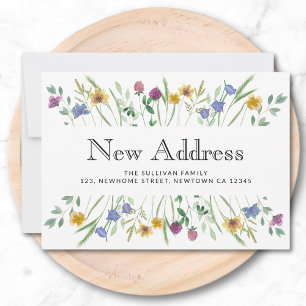Neue Adresse Floral Umzug Ankündigung
