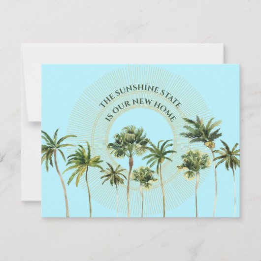Neue Adresse Florida Palm Trees Moving Ankündigung (Vorderseite)