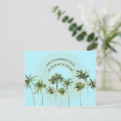 Neue Adresse Florida Palm Trees Moving Ankündigung (Stehend Vorderseite)