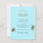 Neue Adresse Florida Palm Trees Moving Ankündigung (Rückseite)