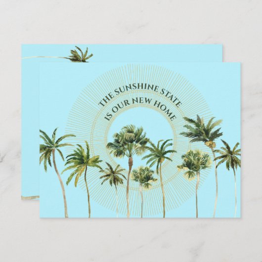 Neue Adresse Florida Palm Trees Moving Ankündigung (Vorne/Hinten)