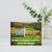 Neue Adresse Funny wir bewegt Ankündigungspostkarte (Stehend Vorderseite)