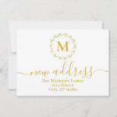 Neue Adresse für das Botanische Monogramm Ankündigung (Vorderseite)