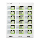 Neue Adresse für große Gebäude Adressaufkleber (Vorne)