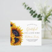 Neue Adresse für Sonnenblumen (Stehend Vorderseite)