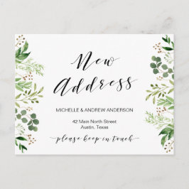 Neue Adresse, Grüne neue Zuhause Moving Ankündigun Postkarte