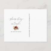 Neue Adresse Herbst Botanischer Adresswechsel Ankündigungspostkarte (Rückseite)