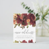 Neue Adresse Herbst Botanischer Adresswechsel Ankündigungspostkarte (Stehend Vorderseite)