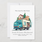 Neue Adresse I Truck Moving Zuhause Ankündigung (Vorderseite)