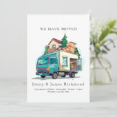 Neue Adresse I Truck Moving Zuhause Ankündigung (Stehend Vorderseite)